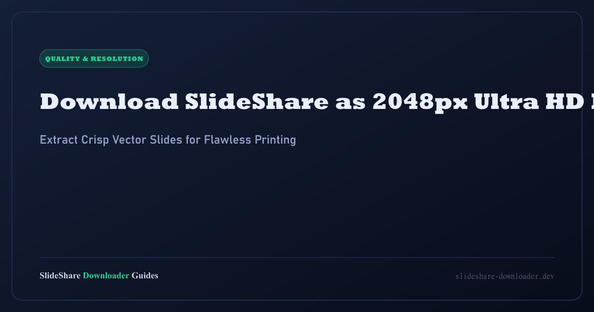 How to Download SlideShare as PDF (High Resolution, Free)