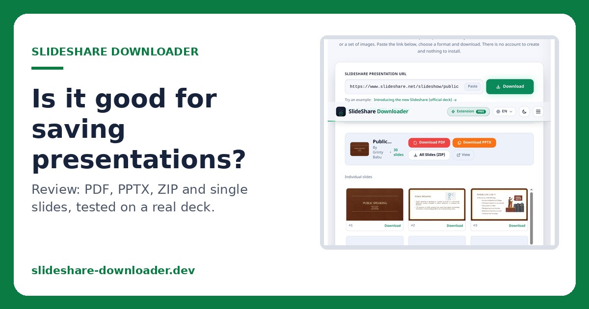 SlideShare Downloader Review: Is It Good for Saving Presentations?